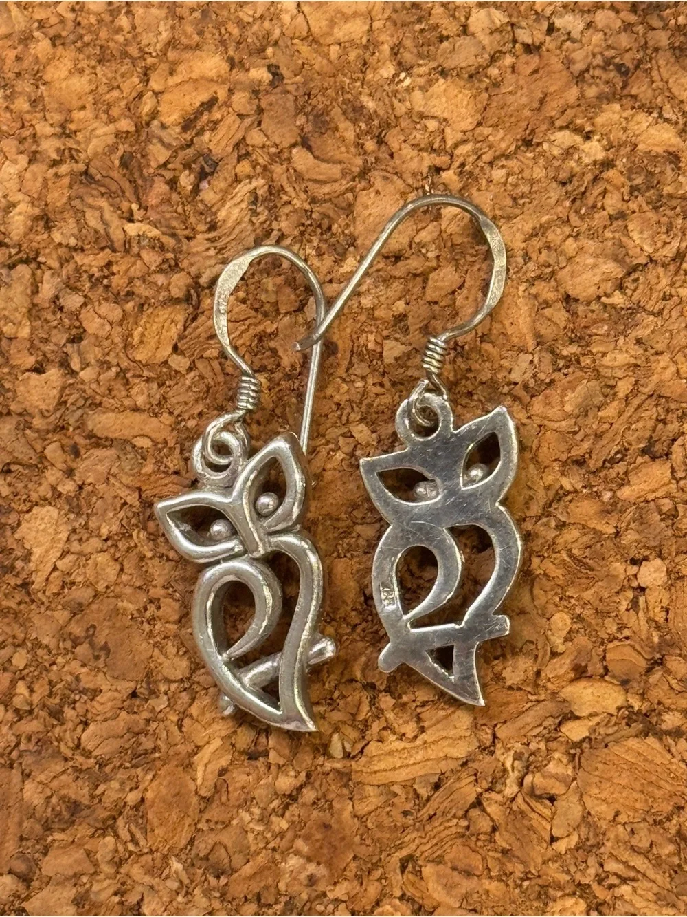 Sterling-Style Silver Owl Drop Earrings - Women Jewelry Sterling Silver 925